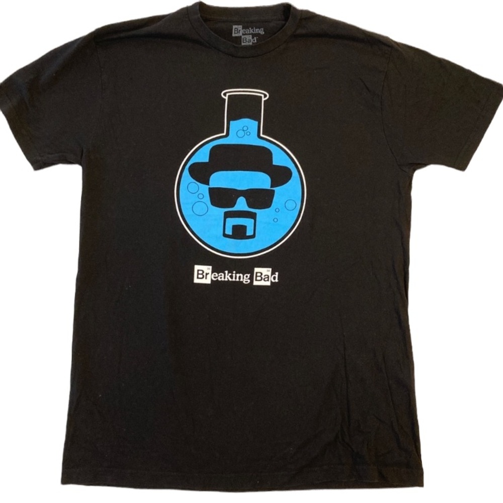 Breaking Bad Heisenberg Beaker logo tee t-shirt EUC size L large like new